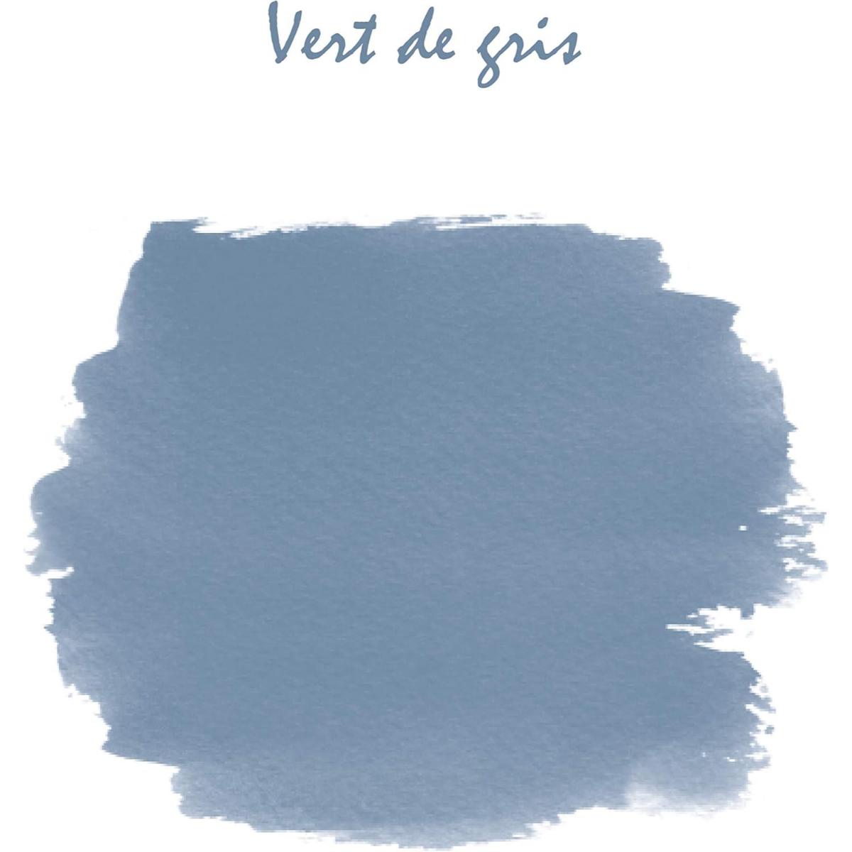 Cartucho Para Caneta Tinteiro Herbin Vert de Gris - 6 Refis Jacques Herbin