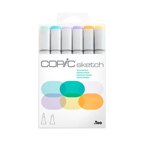 Copic Sketch Pale Pastels - Kit com 6 Tons Pastel