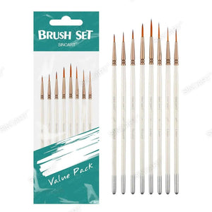 Kit de Pincel Para Detalhes Sinoart - 8 Pinceis