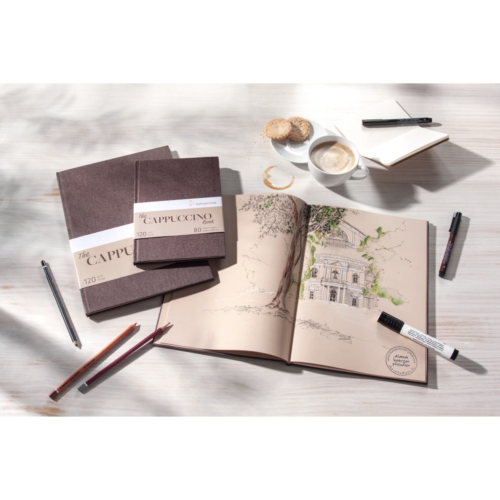 Sketchbook Hahnemühle The Cappuccino Book - A5 - 120g/m² - 40 Folhas