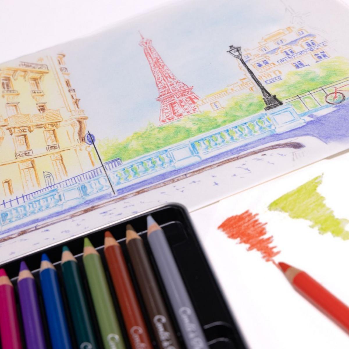 Lápis Pastel Seco Conté à Paris - 12 Cores