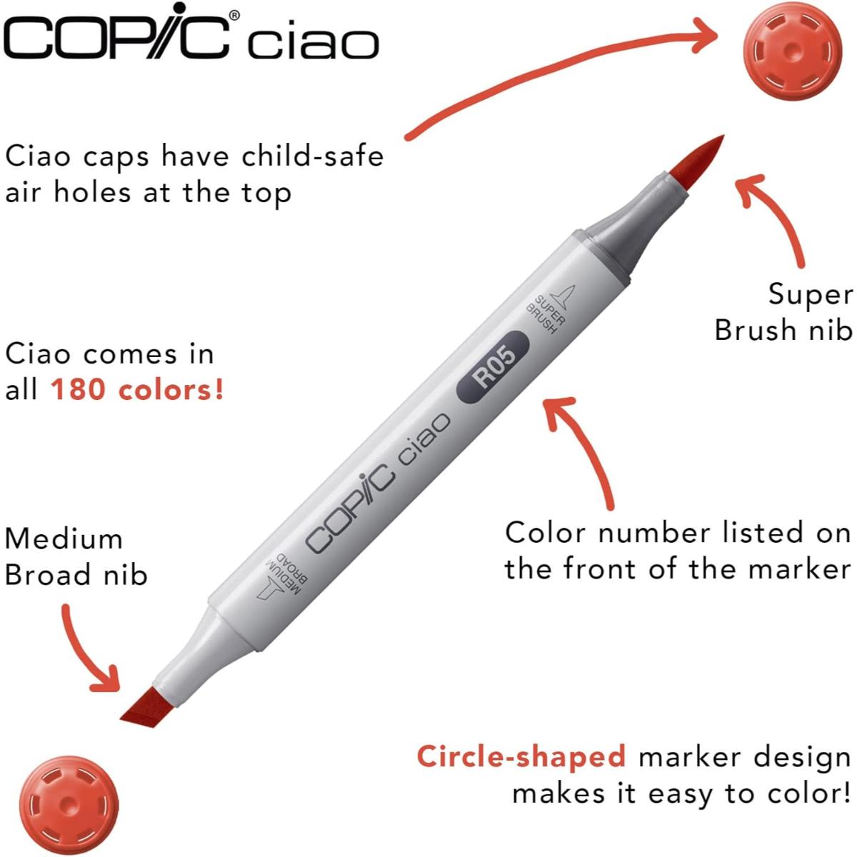 Caneta Copic Ciao - Estojo com 12 Cores Básicas