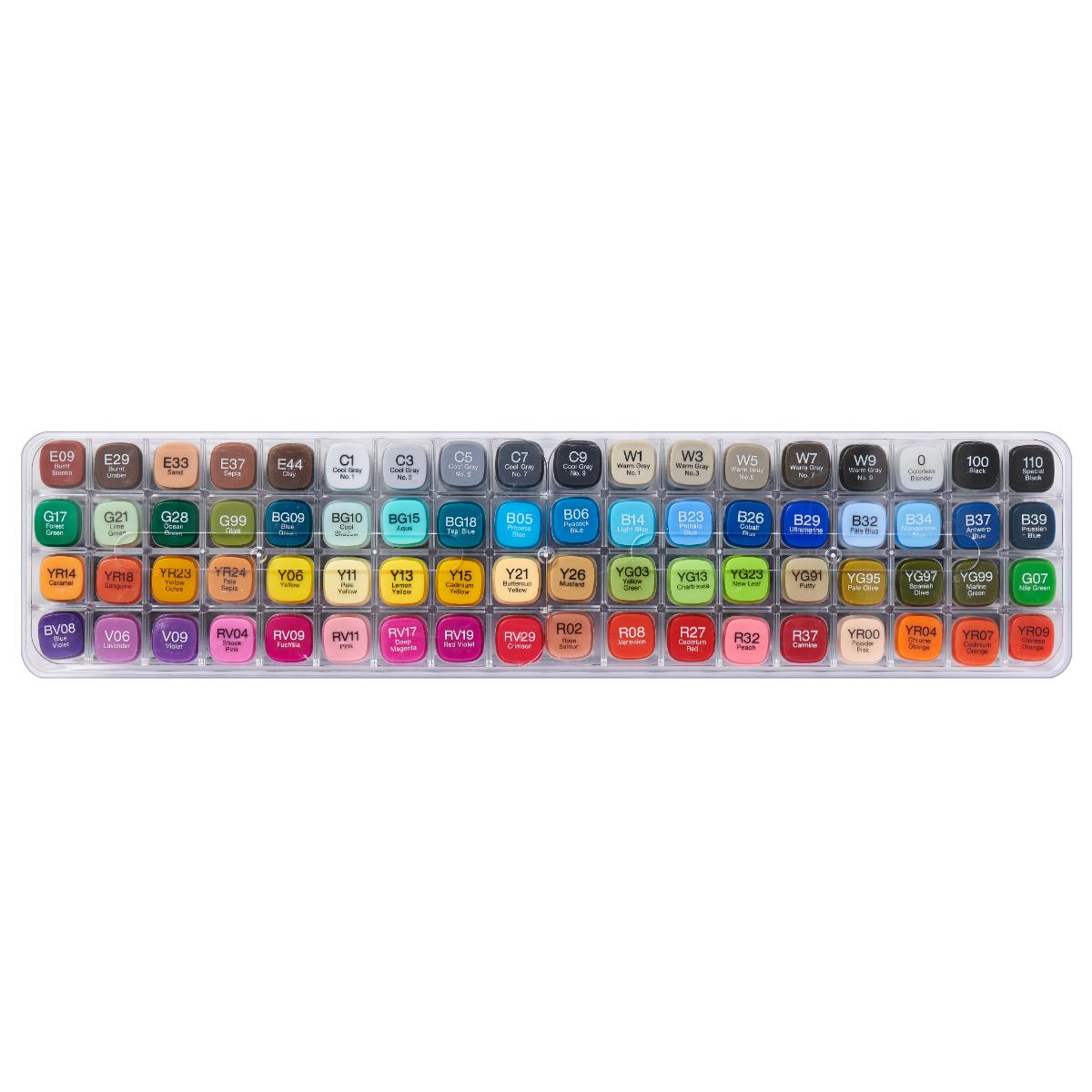 Copic Classic - Estojo com 72 Cores Conjunto A