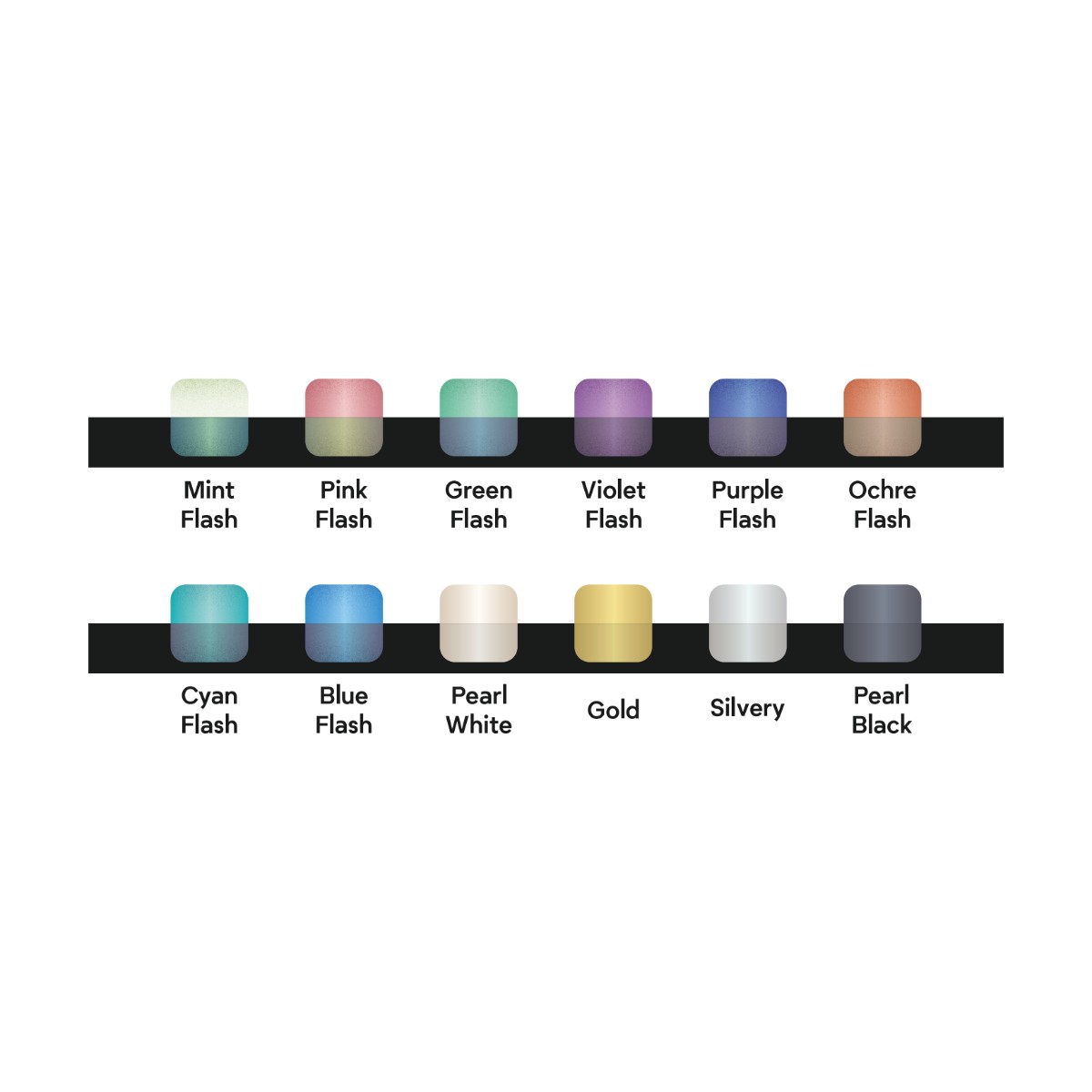 Tinta Guache HIMI 12 Cores Metálicas 12ml – Estojo Branco