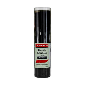 Conjunto de Pinceis Cromacolor - Kit com 18 Pinceis Redondos - SFB0144