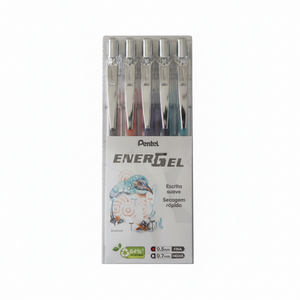 Caneta Gel Pentel Infree 0,5mm - Kit com 5 Cores
