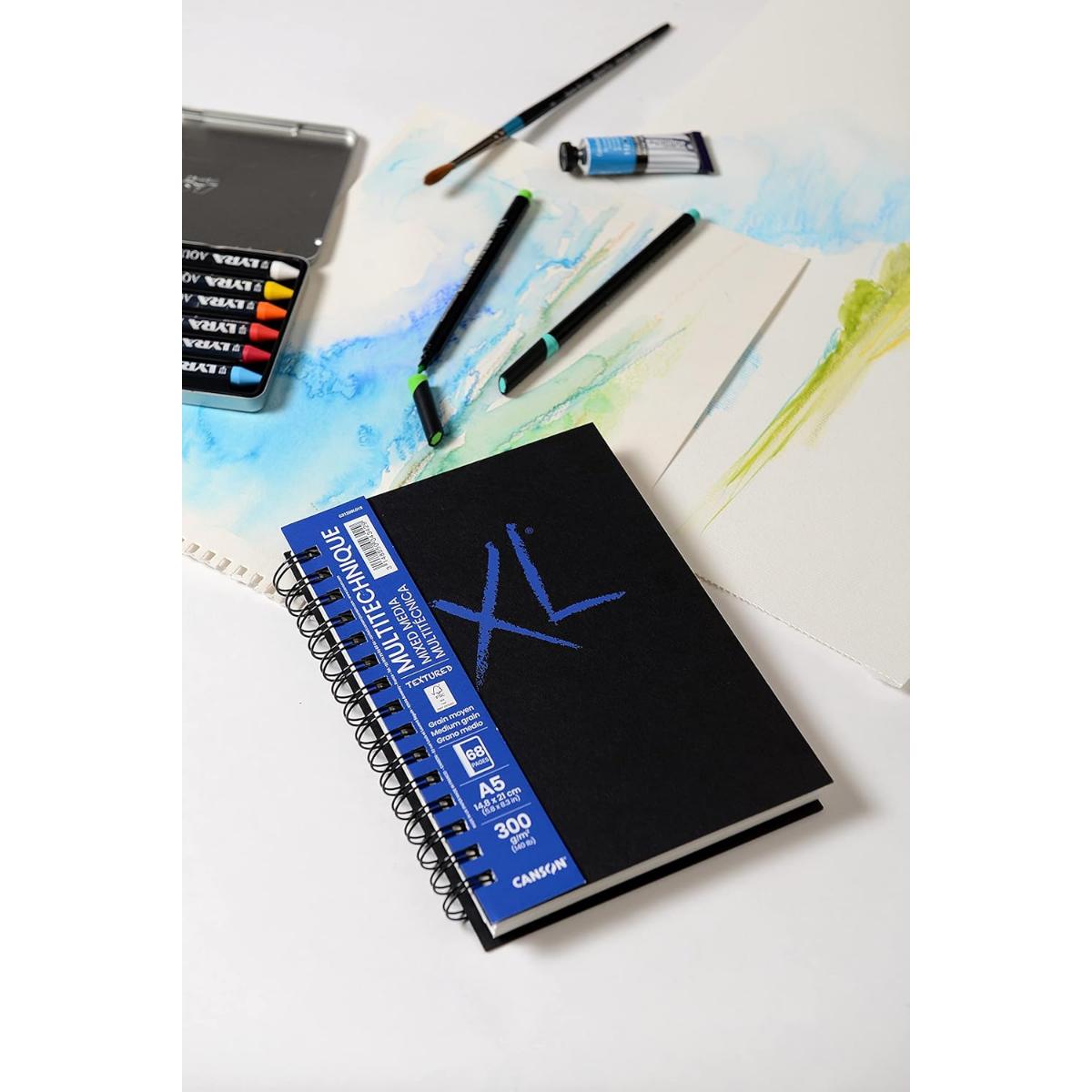 Sketchbook Canson XL A5 Espiral - Multitécnica - 300g