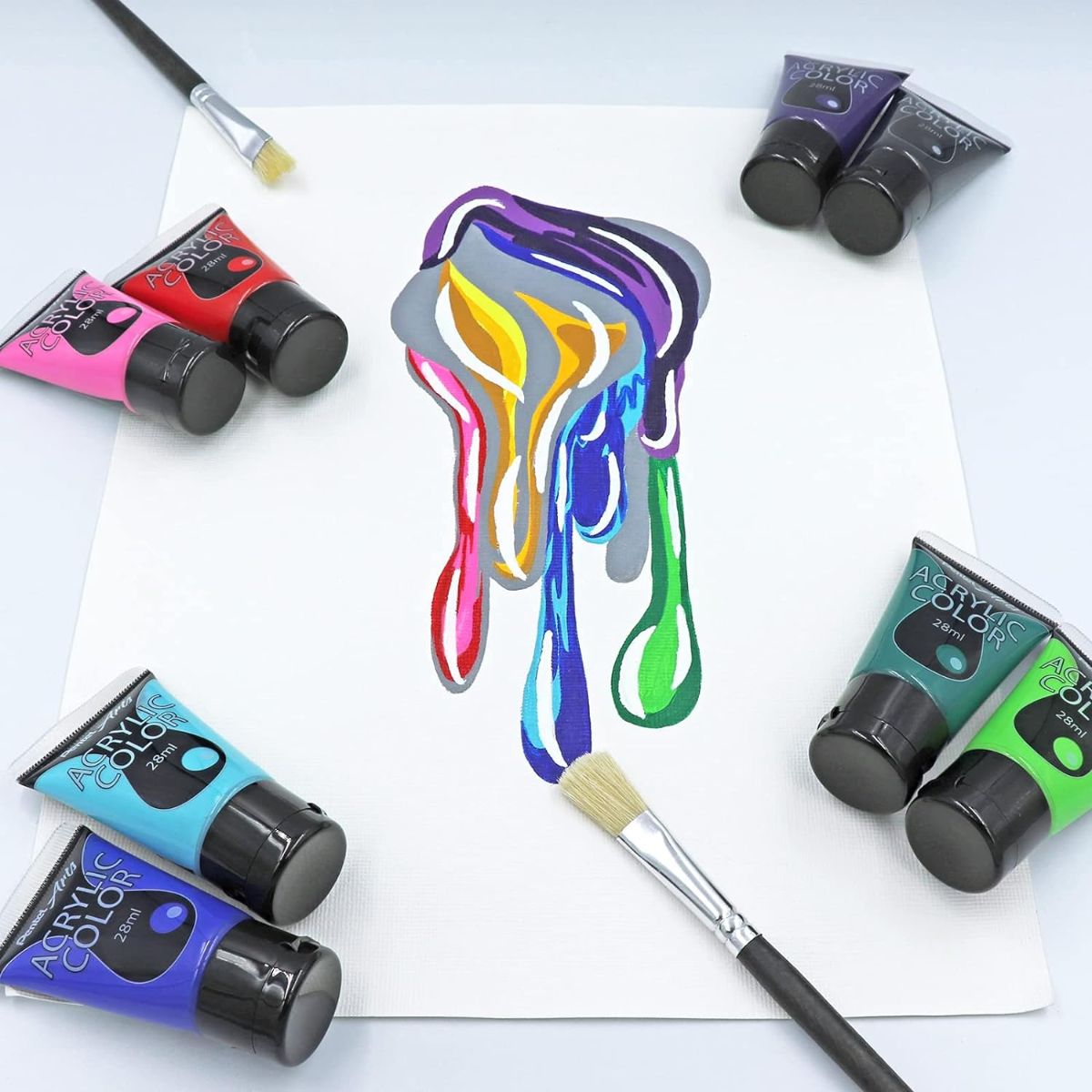 Tinta Acrílica Pentel - Pentel Acrylic Colour - 12 Cores