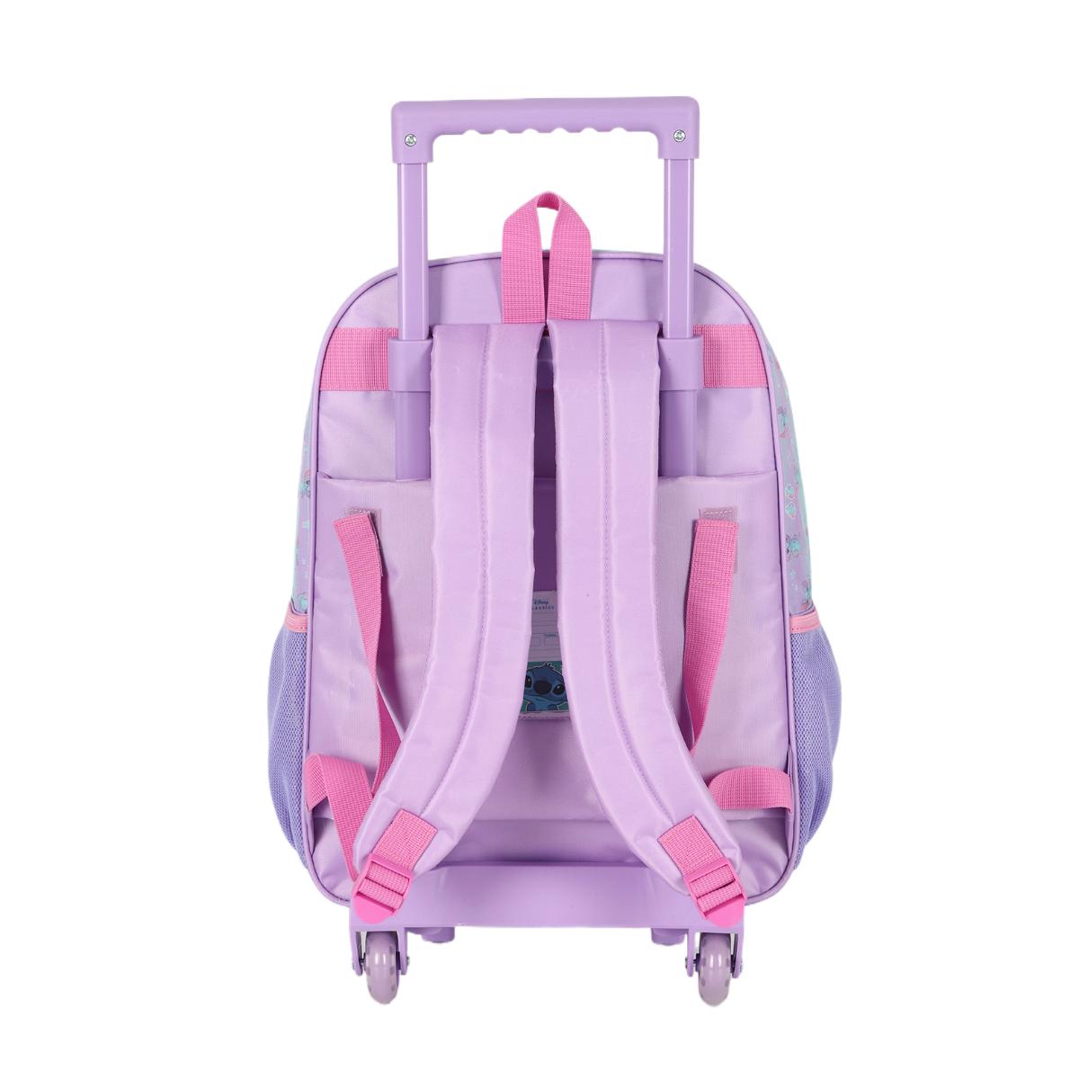 Mochila com Rodas Stitch Angel - Rosa