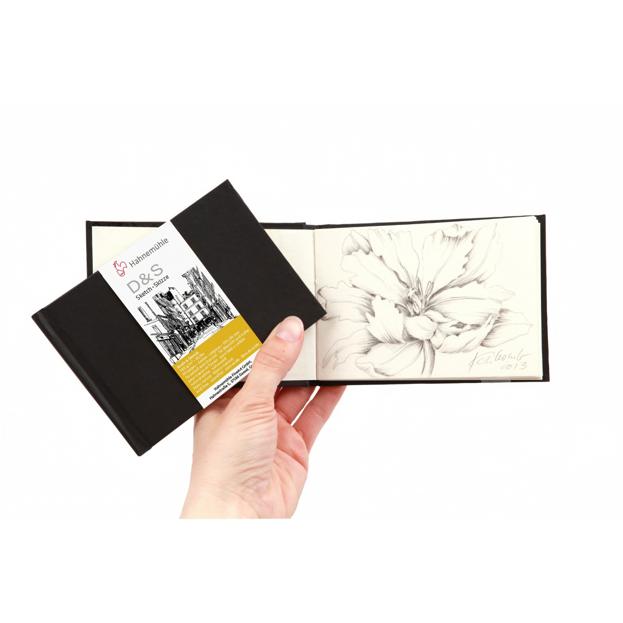 Sketchbook D&S Hahnemühle - Black - 9x12,5cm Paisagem - 140g/m²