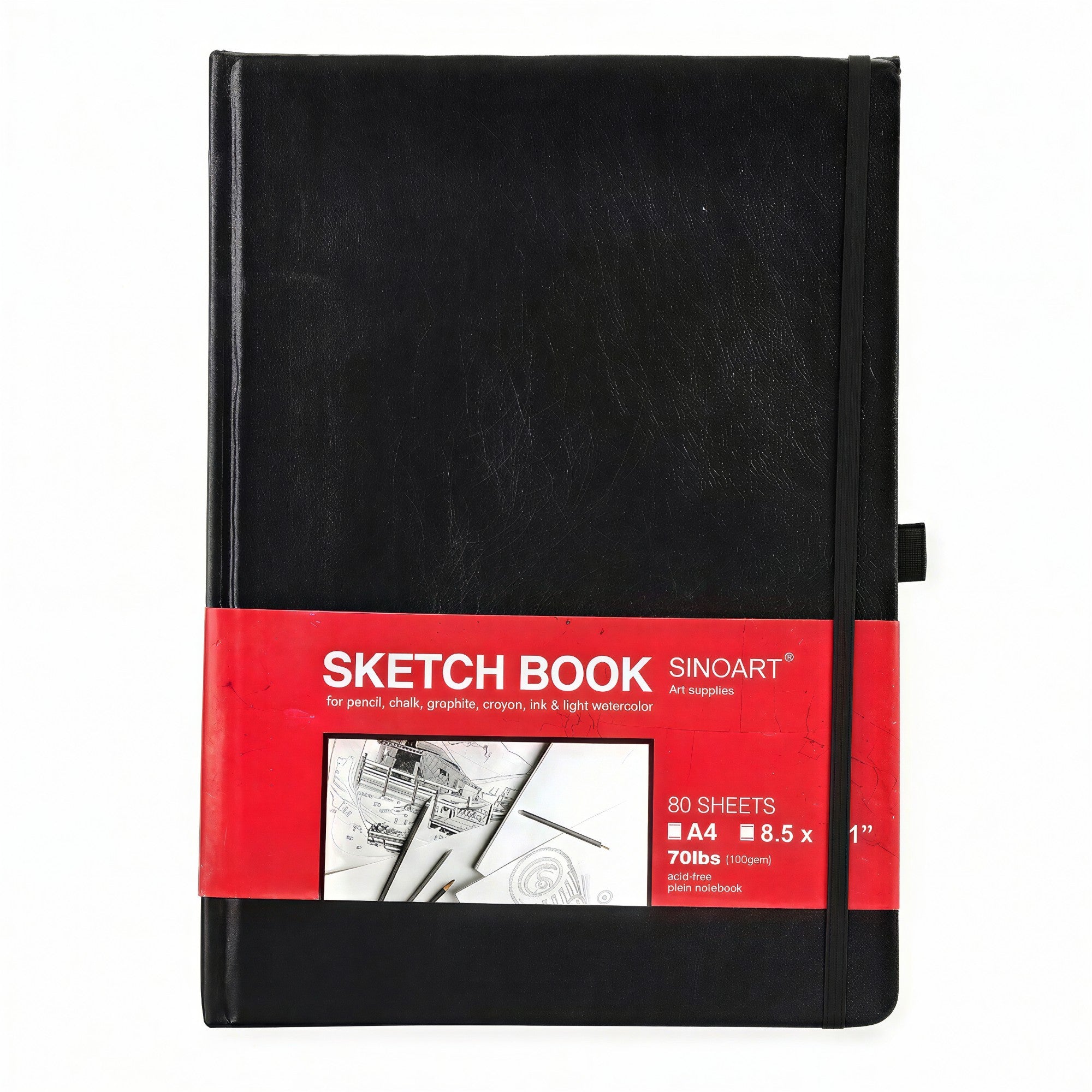 Sketchbook Sinoart Artist A4 - 80 Folhas - 100g/m²