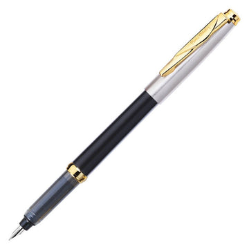 Caneta Tinteiro Pierre Cardin - Half Gold Black & Gold - F Pierre Cardin