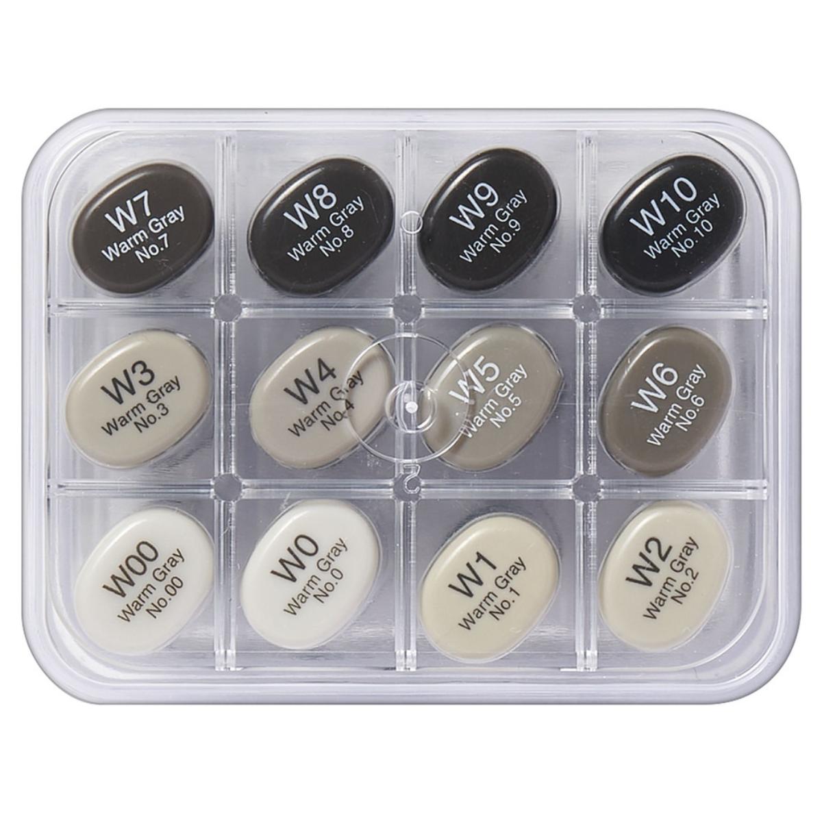 Copic Classic - Estojo com 12 Tons de Cinza - Warm Grey