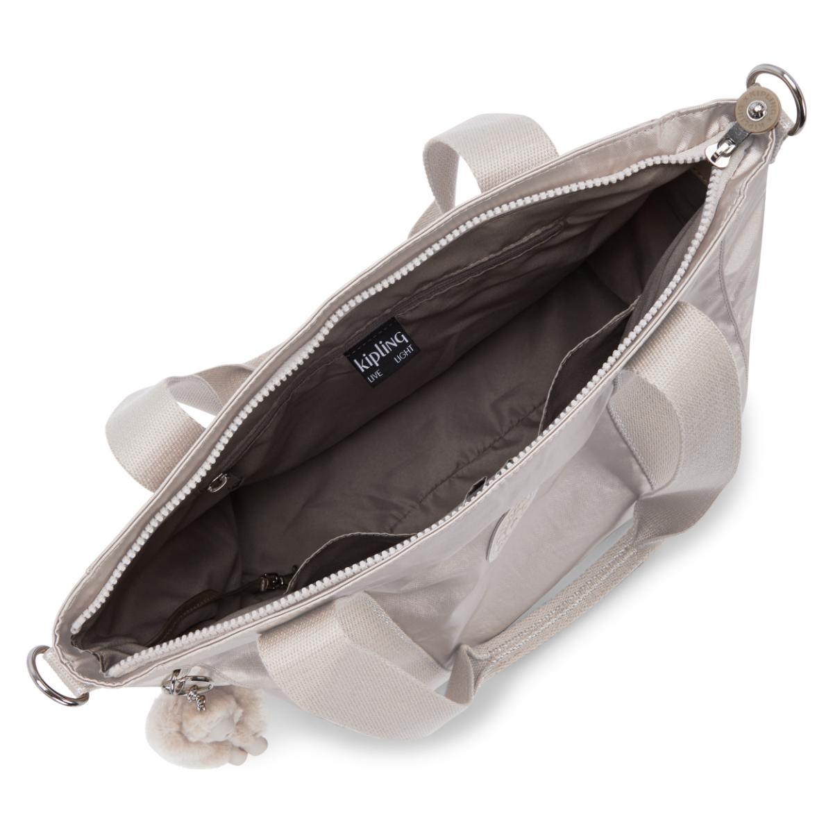 Bolsa de Mão Kipling Asseni - Metallic Glow - Rosa