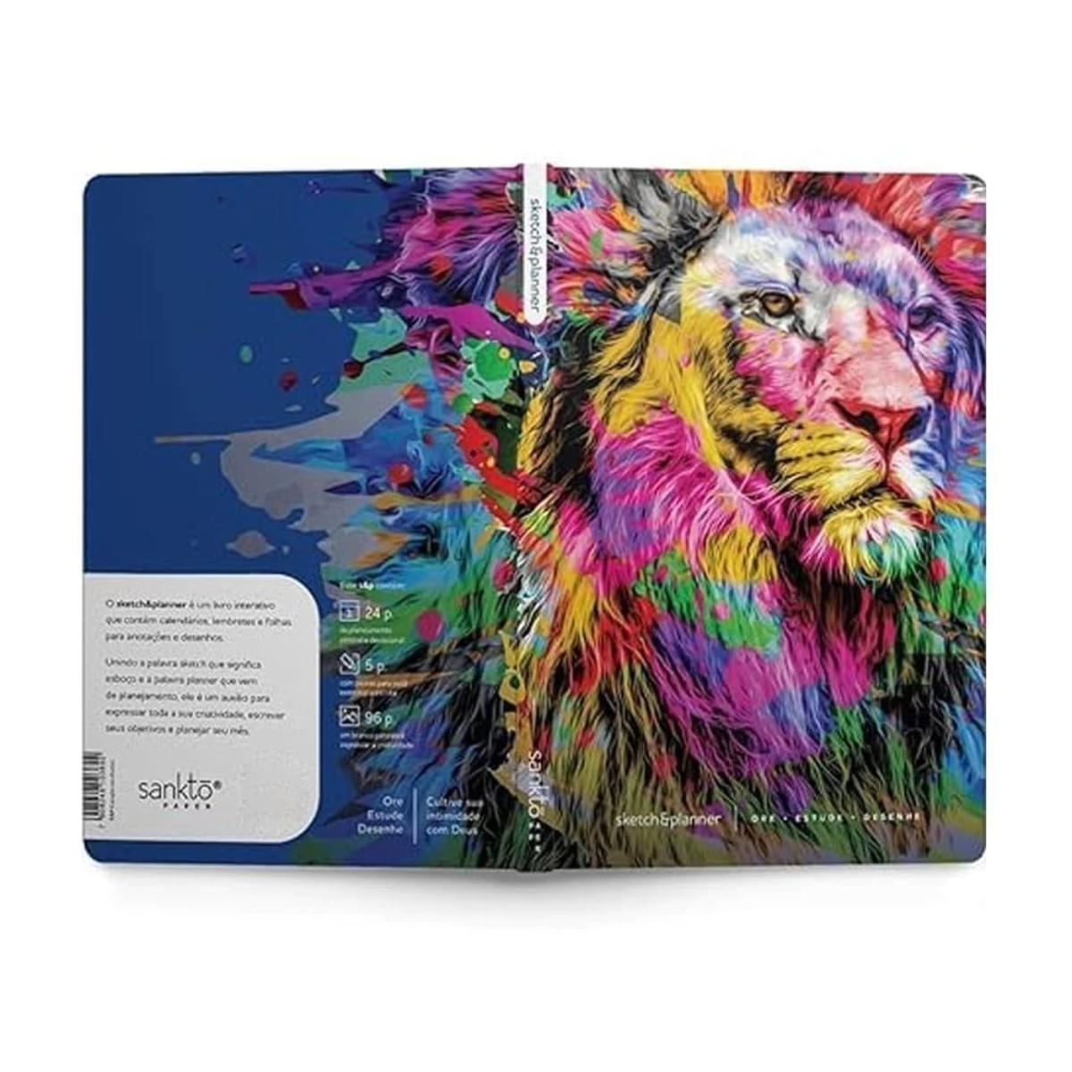 Planner Cristão Sketch e Planner - The Lion - Colors - Sankto