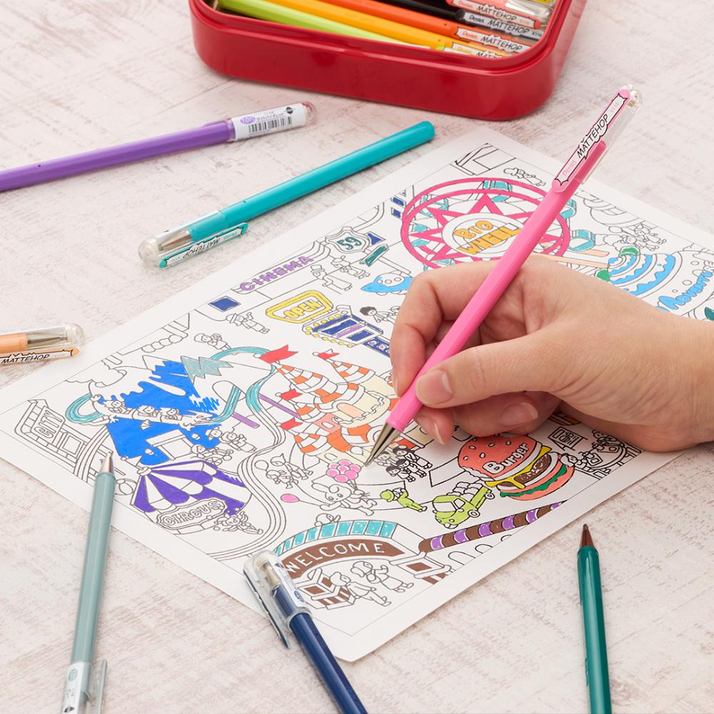 Caneta Gel Pentel Mattehop - Edição Sonhos - Kit com 7 Canetas