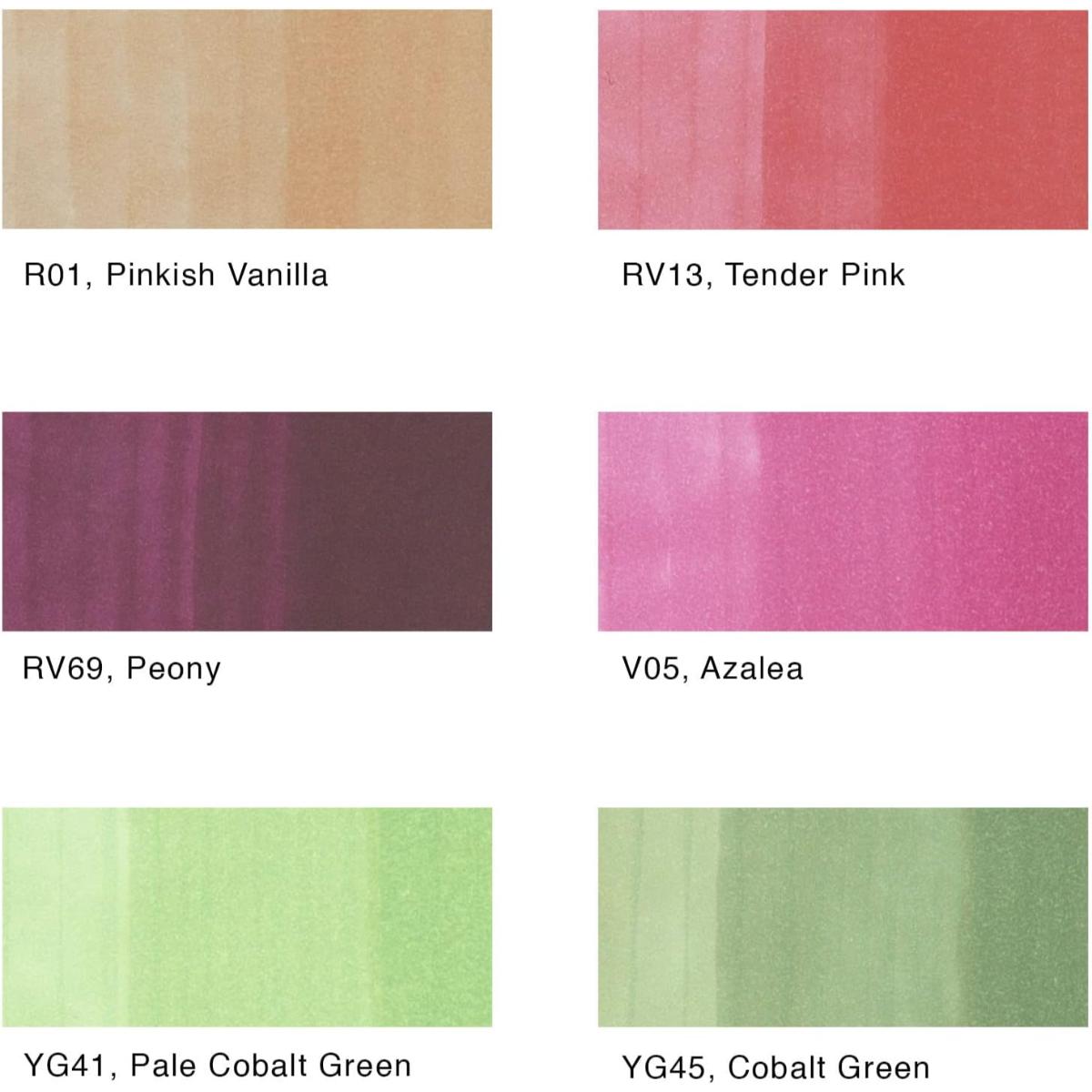 Copic Sketch Floral Fav I - Kit com 6 Cores Florais