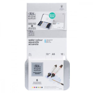 Conjunto 6 Marcadores Aquarelável e Bloco - Winsor & Newton