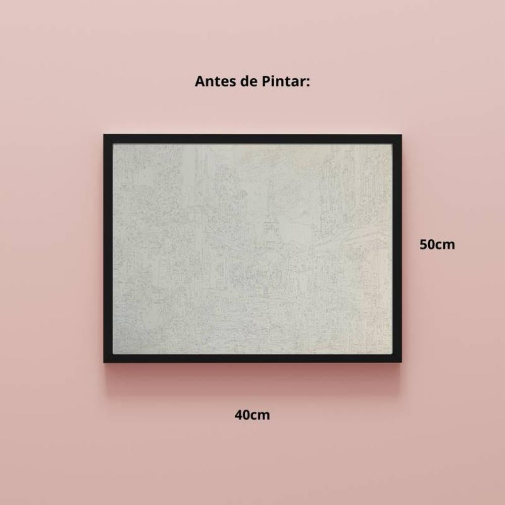 Kit Pintura Numerada em Tela - Tarde em Paris - 40x50cm