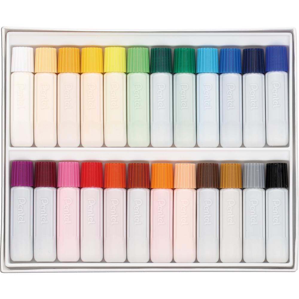 Aquarela em Tubo Pentel à Base de Água - 24 Cores - HTP-24B
