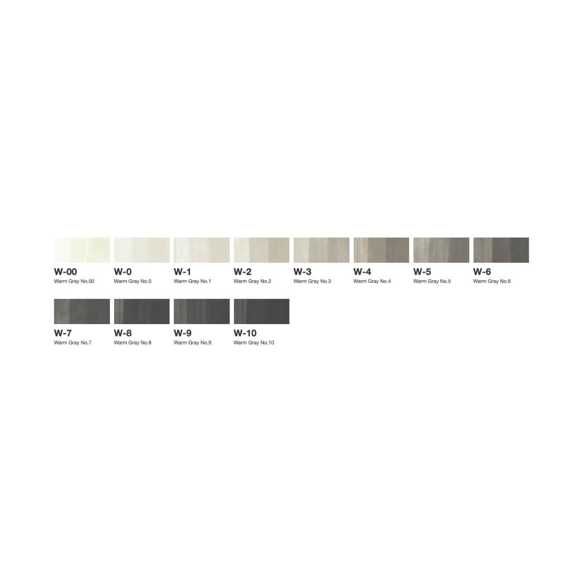 Copic Classic - Estojo com 12 Tons de Cinza - Warm Grey