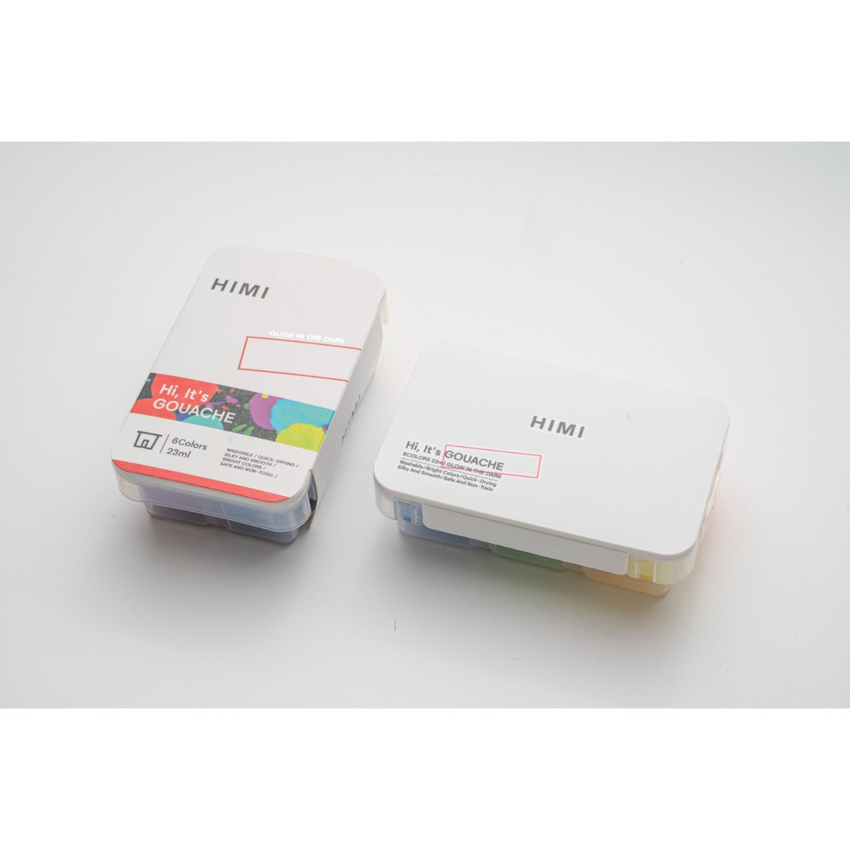 Tinta Guache HIMI 6 Cores Fluorescentes 23ml – Estojo Branco