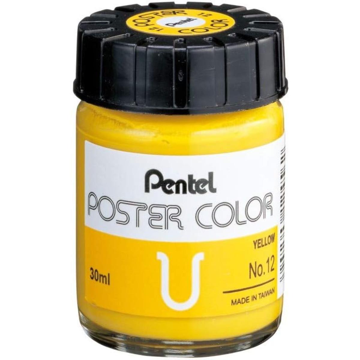 Tinta Guache Pentel Poster Color - 6 Cores - Guache Profissional