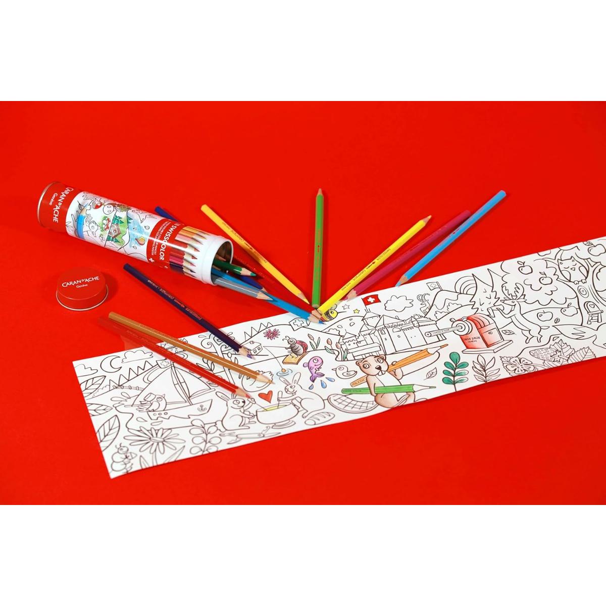 Lápis de Cor Aquarelável Caran D´Ache Swisscolor - 18 Cores Ed Limitada