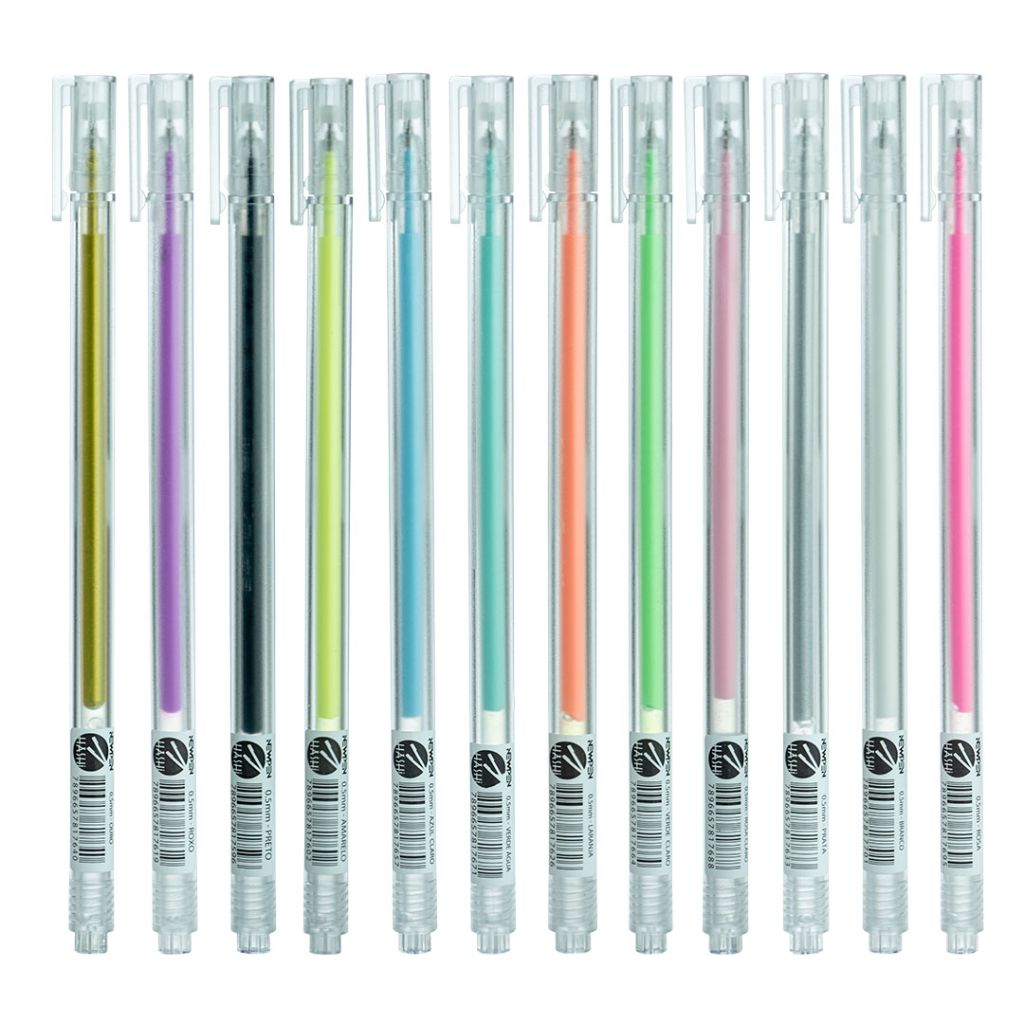 Caneta Newpen Hashi 12 Cores - 0,5 mm