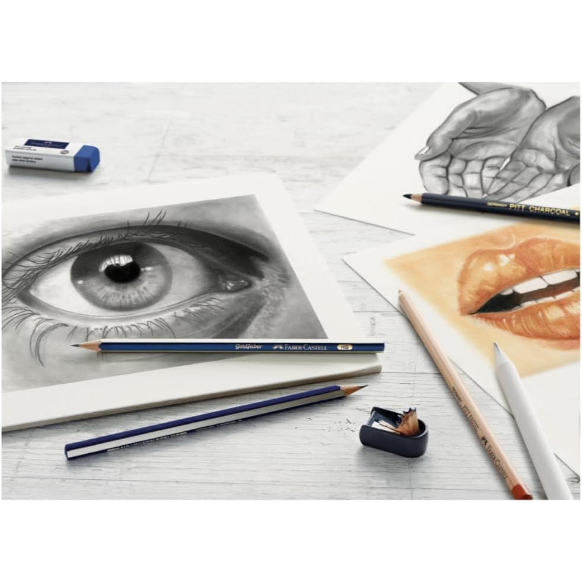 Conjunto Para Desenho a Carvão Goldfaber Sketch Set - 7 Peças