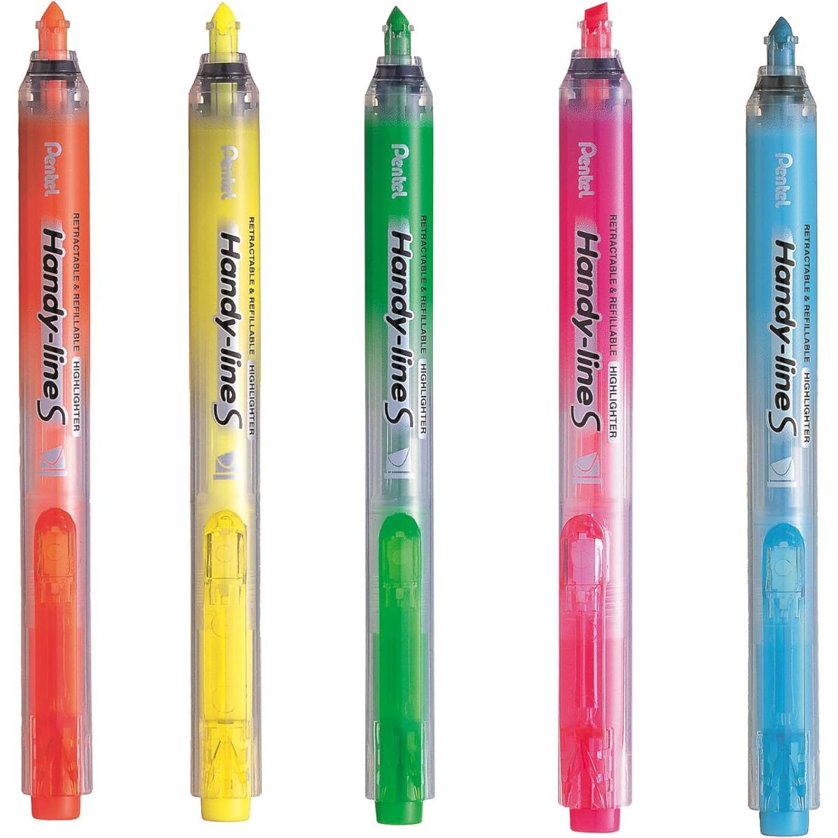 Marca Texto Pentel Handy Lines - Retrátil e Recarregável