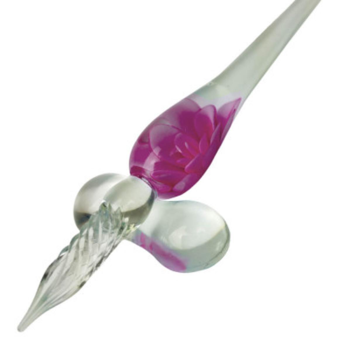Pena Para Caligrafia - Vidro Floral Rosa- SFB02625