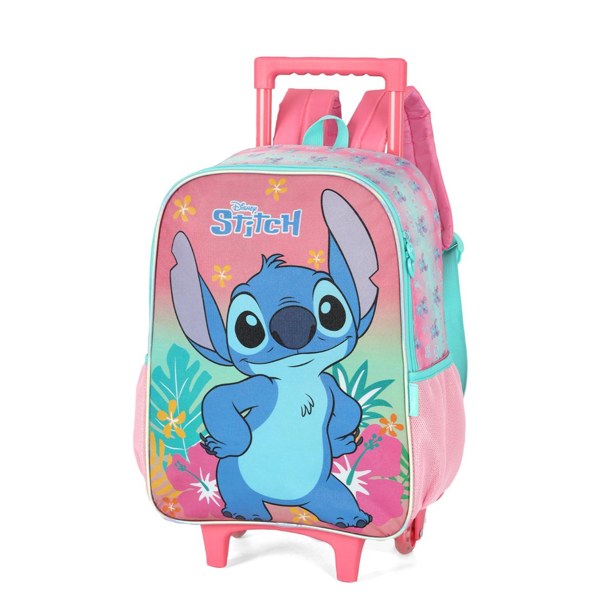 Mochila com Rodas Stitch Hawaii - Rosa