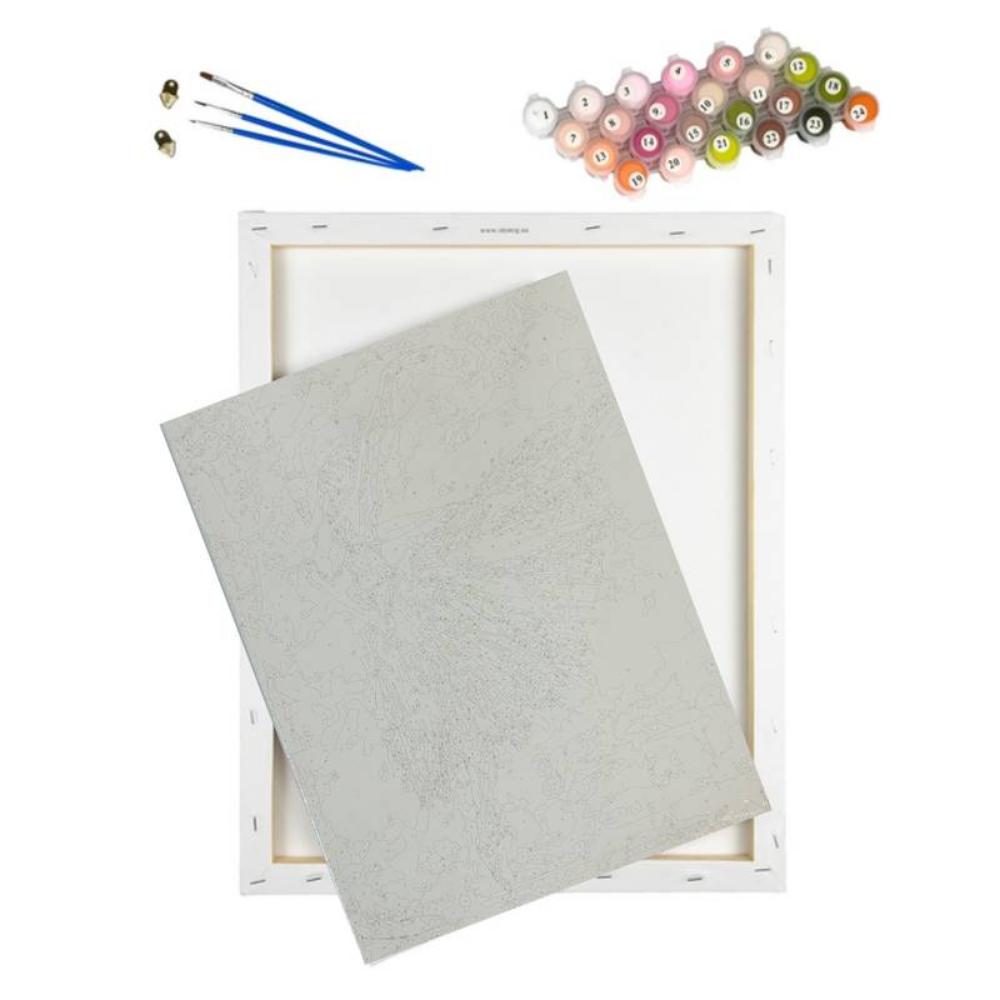 Kit Pintura Numerada em Tela - Bailarina - 40x50cm