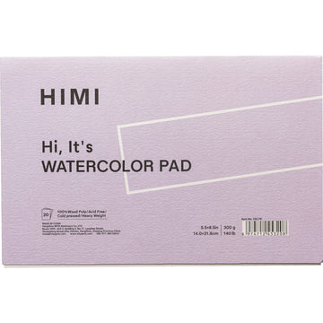 Bloco de Papel Aquarela HIMI 20 Folhas 14x21,6cm – Capa Roxa