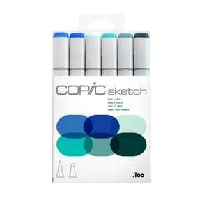 Copic Sketch Sea and Sky- Kit com 6 Cores Para Céu e Mar