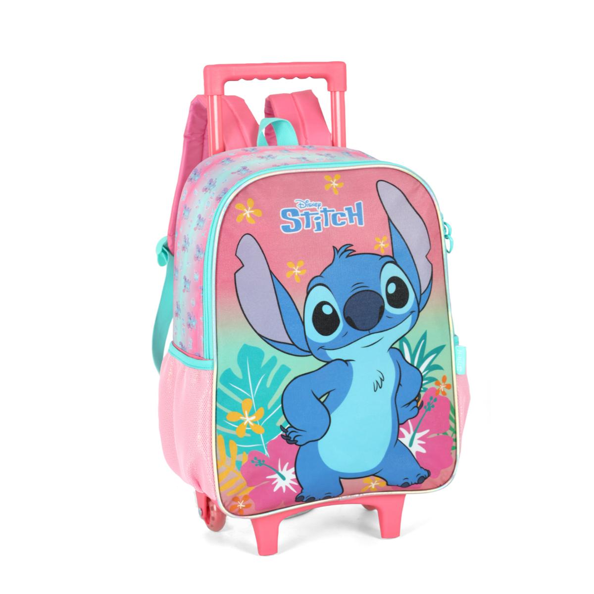Mochila com Rodas Stitch Hawaii - Rosa