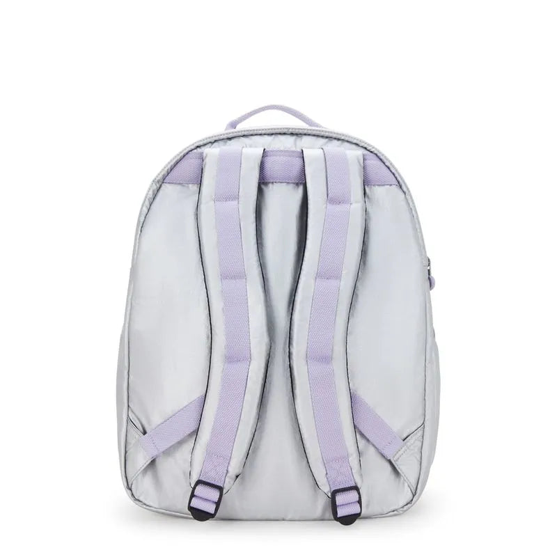 Mochila Kipling Seoul XL - Silver Glow Metallic