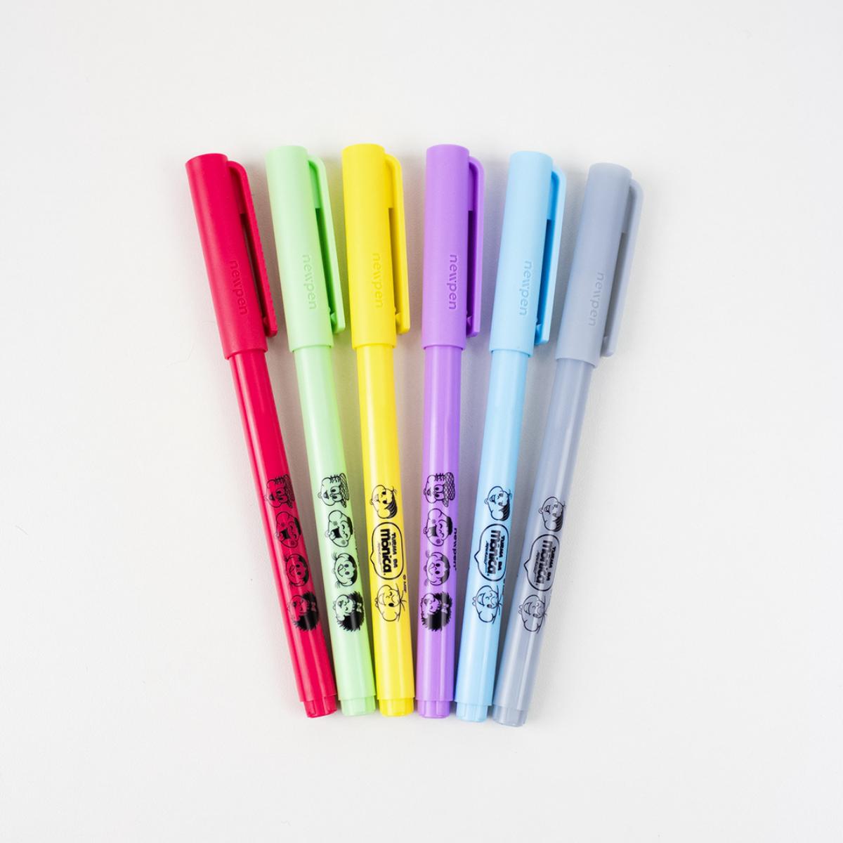 Kit Brush Pen Turma da Mônica Perfumada - 06 Unidades