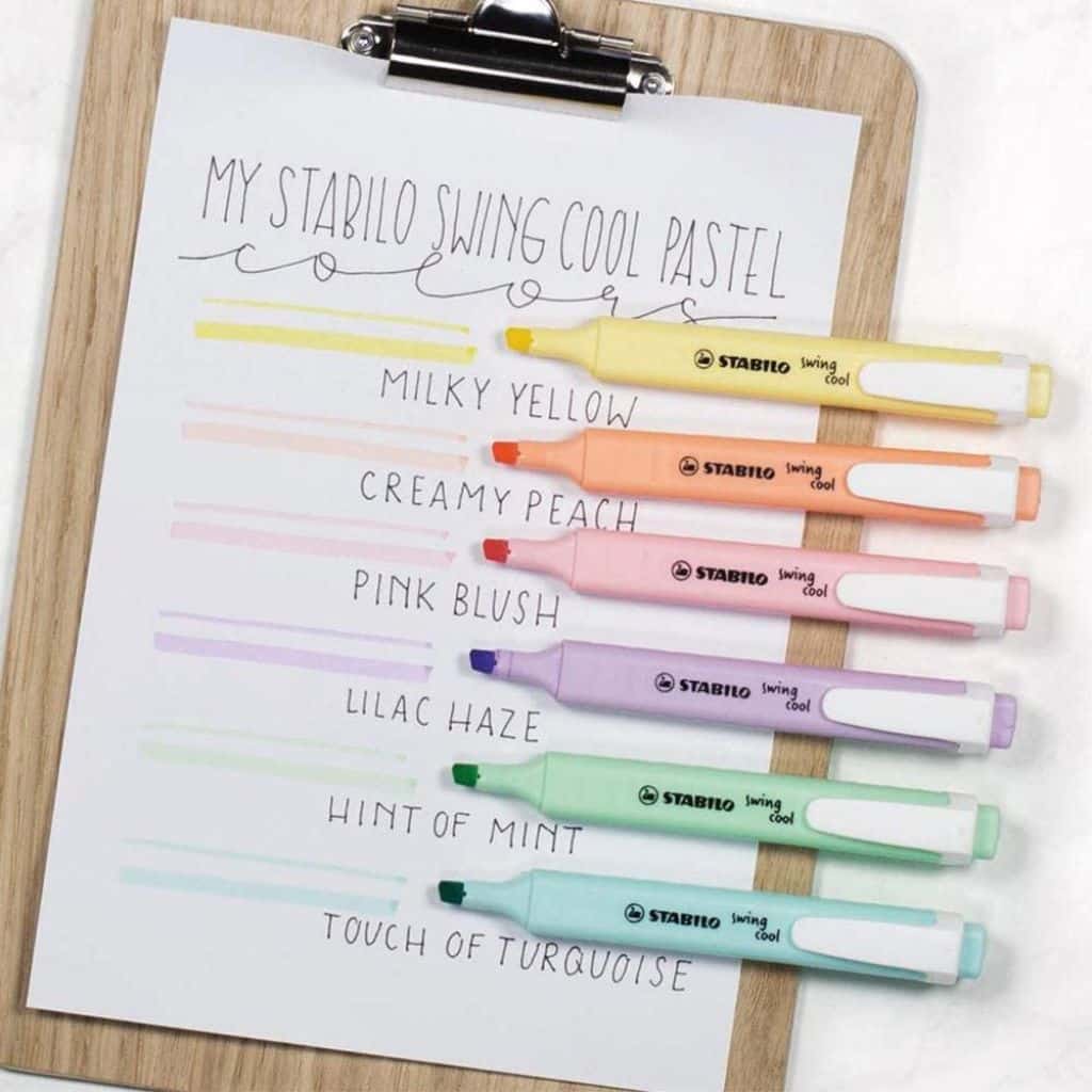 Marca Texto Stabilo Swing Cool - 6 Tons Pastel