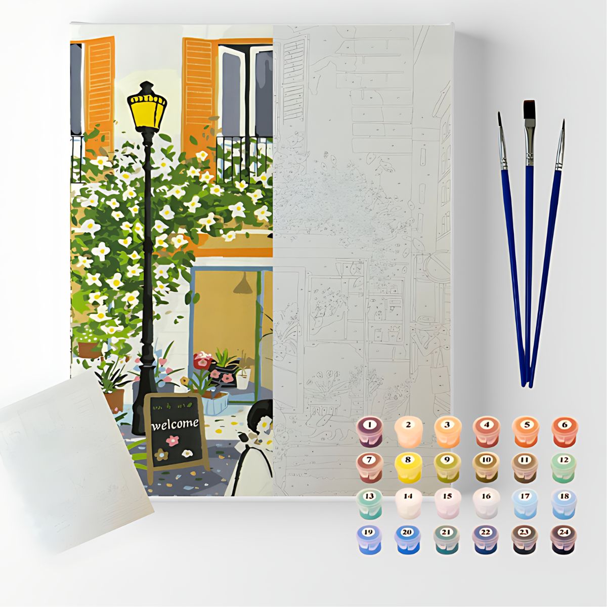 Kit Pintura Numerada em Tela - Life in Town - 40x50cm