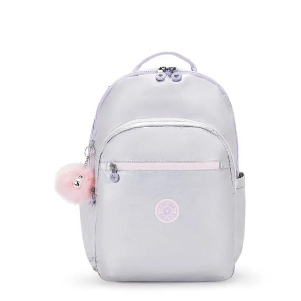 Mochila Kipling Seoul XL - Silver Glow Metallic