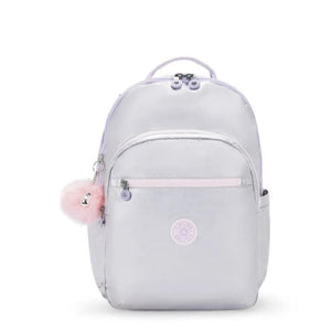 Mochila Kipling Seoul XL - Silver Glow Metallic