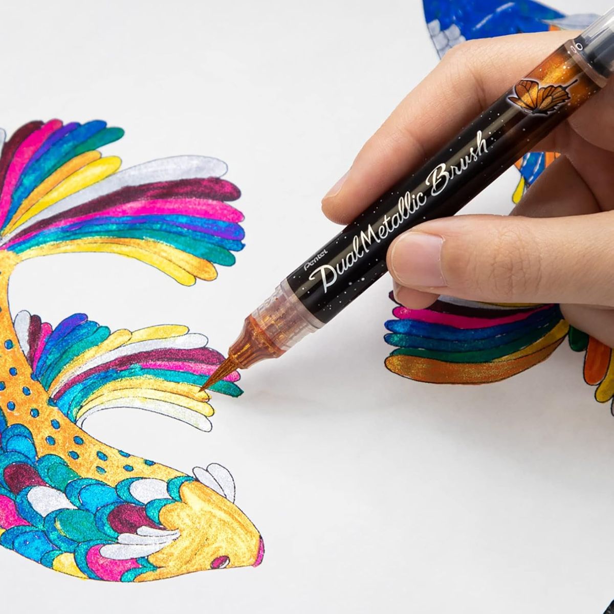 Brush Pen Pentel Dual Metallic Brush - Cores