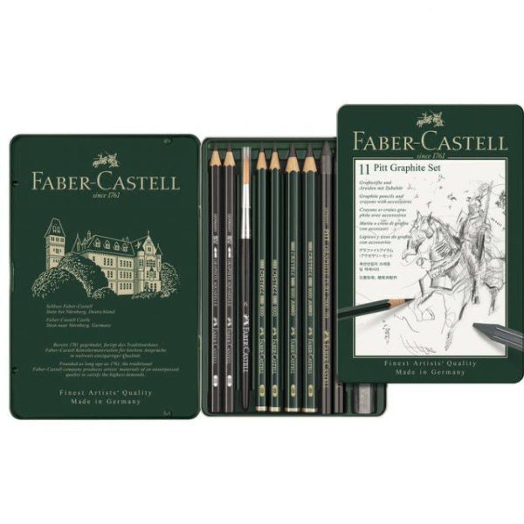 Lápis Pitt Graphite Set - Estojo com 11 Peças Faber-Castell