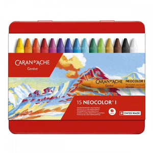 Giz Pastel Oleoso Neocolor I - Caran D´Ache - Estojo com 15 Cores