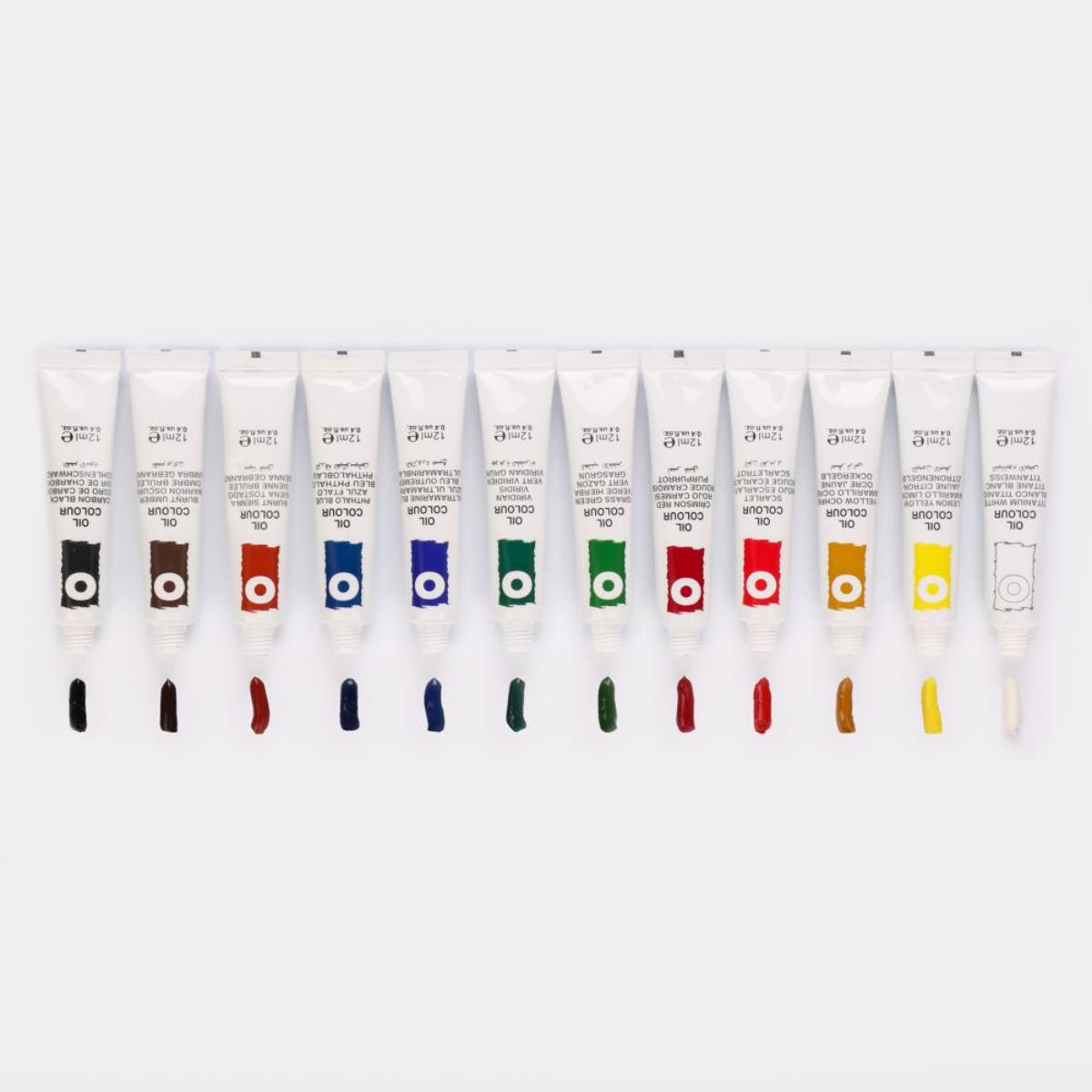 Tinta Óleo Sinoart - Estojo com 12 Cores 12ml SFP007