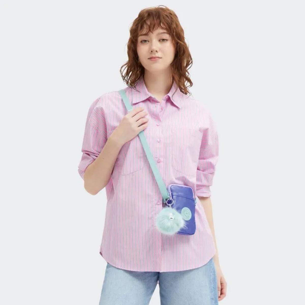 Bolsa Transversal Kipling Tally - Cosmic Metallic