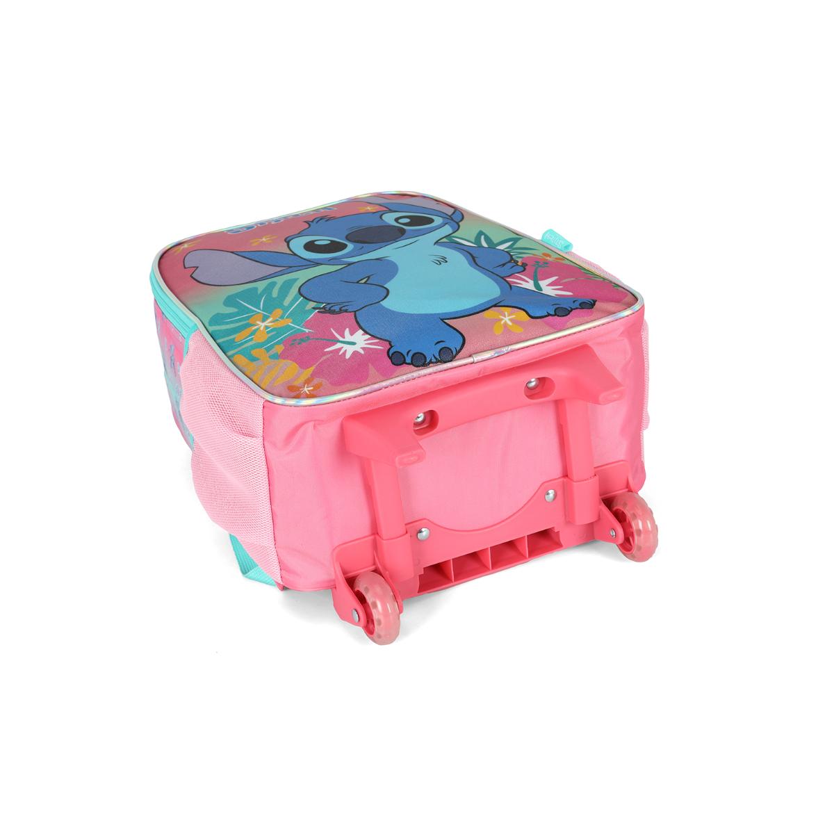Mochila com Rodas Stitch Hawaii - Rosa