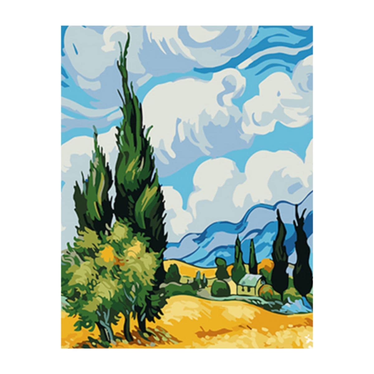 Kit Pintura Numerada em Tela - Paisagem Impressionista - 40x50cm